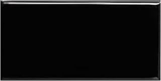 Tenedos 3x6 Black Ceramic Subway Tile Glossy Finish for Kitchen Backspla...