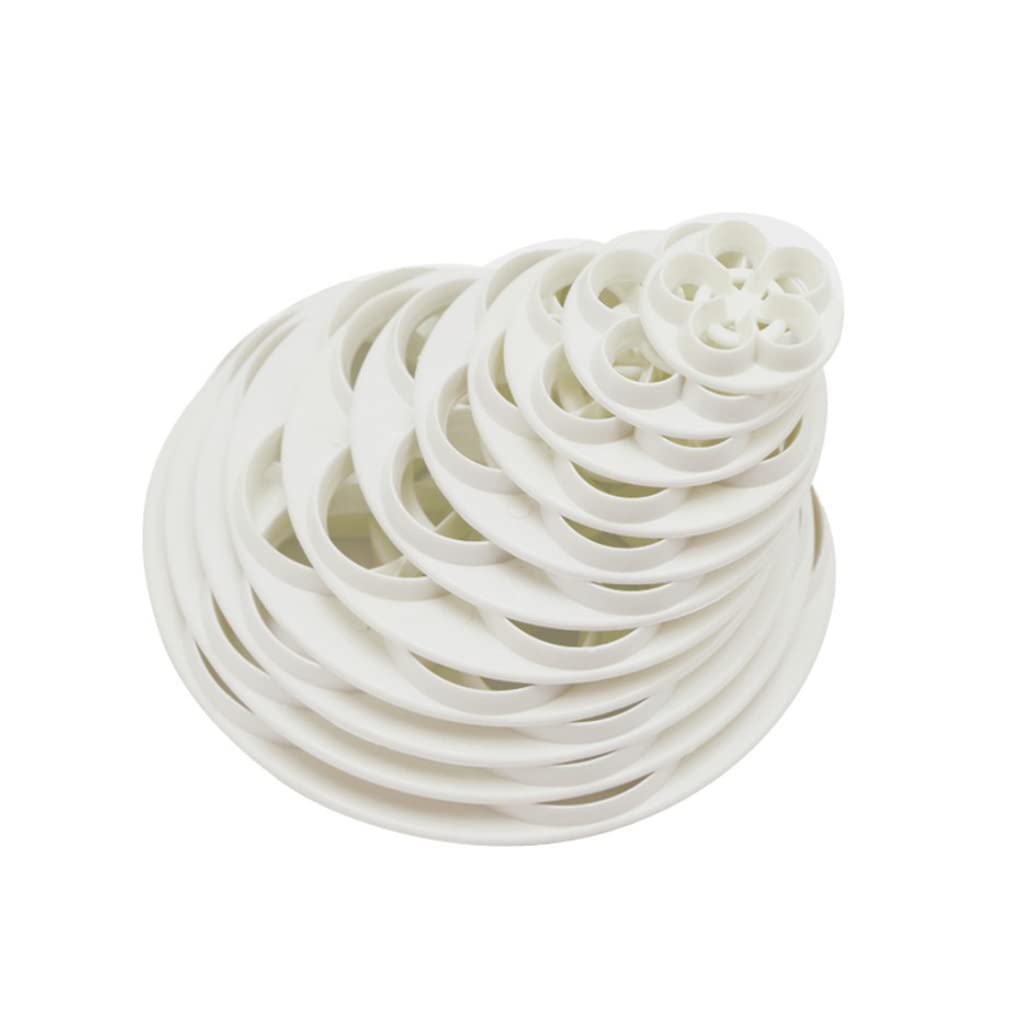 Tsophreniq 11 PCS Cookie Cutter Set Rose Flower Cutter Fondant Baking Maker Cake Decorating Gadgets Rose Fondant Molds for Cake Decorating