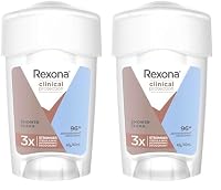 Rexona Women Clinical Antiperspirant Cream Stick Deodorant Shower Clean, 45ml, 96 Hour Protection (Pack of 2)