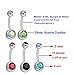 15 PCS Assorted Colors Belly Button Ring Surgical Steel Hypoallergenic Lead and Nickel Free,14 Gauge Navel Piercing Body Jewelry (15 PCS:Steel Ball)
