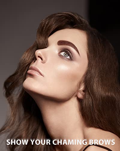 Naseny Dark Brown Eyebrow Stamp Stencil Kit,Eyebrow Soap Eyebrow Pomade Setting Gel With Amino Acid Brow Shampoo Cleanser #TOP1