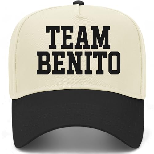 Team Benito Hat | Premium Adjustable Snapback Football Vintage Trucker Hats for Men & Women (US Alpha One Size Black/Natural)
