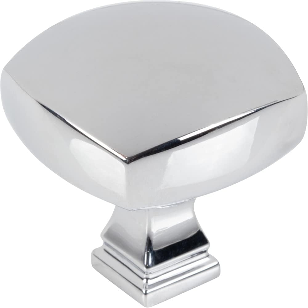 Jeffrey Alexander 1-3/8 Overall Length Polished Chrome Square Audrey Cabinet Knob