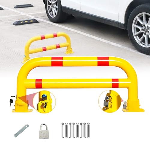 Borne de sécurité pliante pour parking avec verrouillage automatique