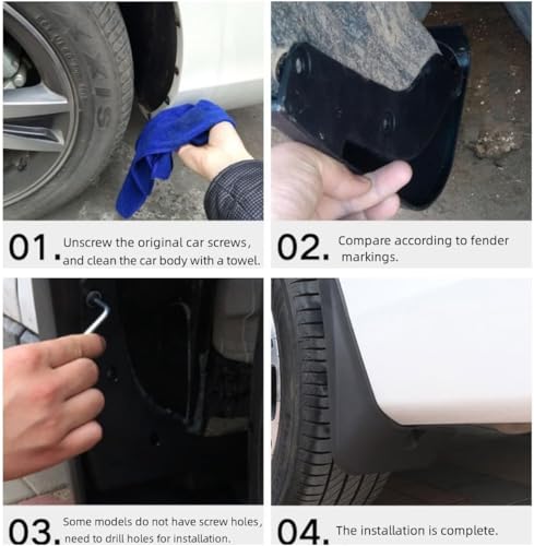 Image of 4pcs Mud Flaps Splash Guards Compatible for Honda CR-V CRV 2023 2024 2025 Front and Rear Fender Cover Mudguards Mudflaps Car Accessories