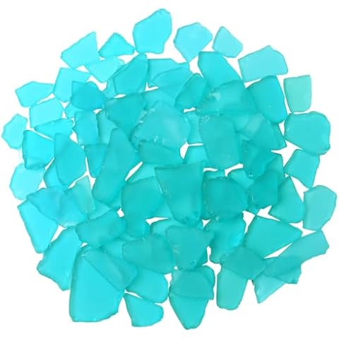 Giftvest Sea Glass for Crafts - 16oz Frosted Seaglass Pieces - Vase Filler, DIY Art Craft Supplies - Beach Weddings, Home Decor, Aquariums Decor Cover