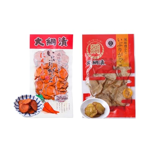 【秋田名産】 国産 無添加 いぶりがっこスライス150g & 国産 いぶり人参スライス 100g セット