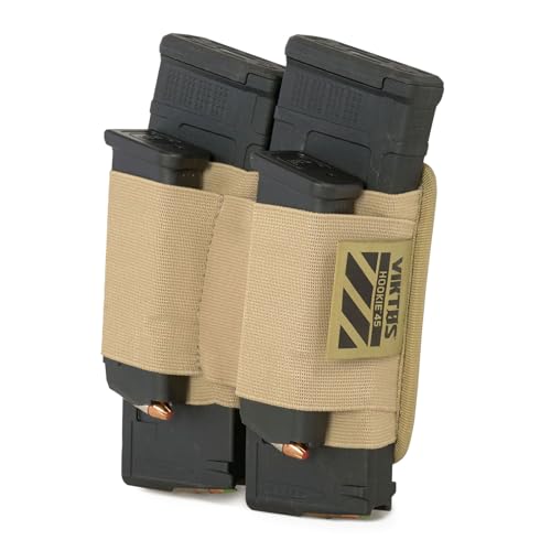 VIKTOS Hookie 45 Tactical Magazine Holder | Durable Storage for 4 Magazines with Elastic Webbing & Hook Backing | Compact 4.75" H x 6" W Gear Organizer, Fieldcraft - VIKTOS