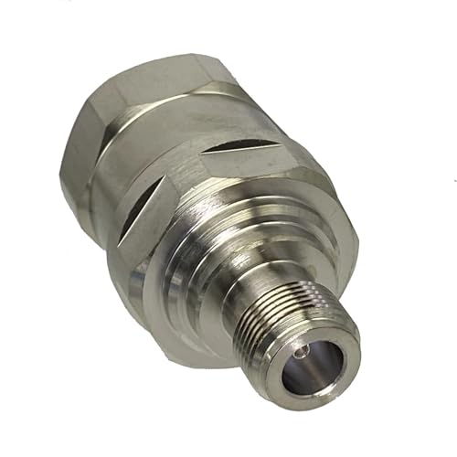 Conector N hembra recto de latón para cable coaxial RF 7/8 con abrazadera estable 3