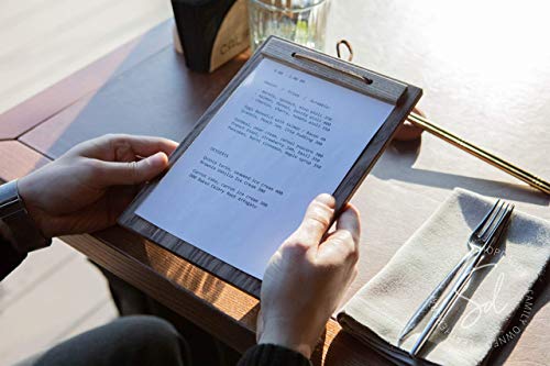 Wooden Menu Holder with Leather Lace-Menu Board for Restaurant, Menu Covers, Wood Menu Holder Clipboard, Bar Menu, Wine List Menu, Leather Menu Book, Menu Case, Menu Folio, Cafe Menu Stand