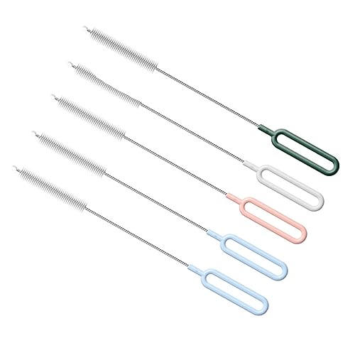 NIYANGLE 5 Piezas Cepillo para Boquillas De Botellas Cepillo De Paja De Nailon Kit De Biberones Artículos De Limpieza para Bebés para Limpieza De Pajitas y Biberones