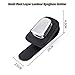 Dualshine Sunglasses Clip for Car Visor, Magnetic Leather Holder, Suitable for All Models, Black, Compact
