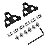 NEBYWOLD [Upgrade Version Bike Cleats for Shimano Road Cycling-Incompatible with Look System-Indoor Cycling & Road Bike Bicycle Cleat Set (Black)