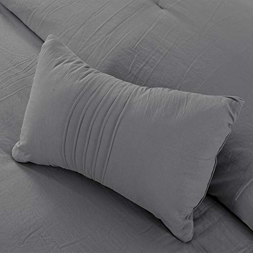Image of Modern Threads 4-Piece Garment-Washed Comforter Set Beck Grey King