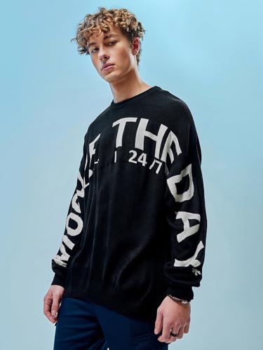 Image of Bewakoof Acrylic Men's Round Neck Sweater