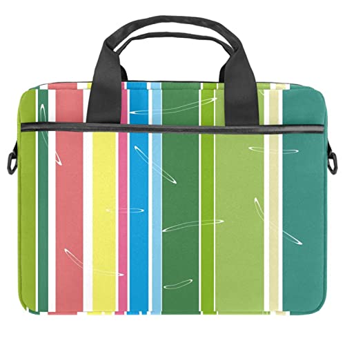 Sac d'ordinateur 13,3 pouces aux finitions soignées et motif rayé haut de gamme