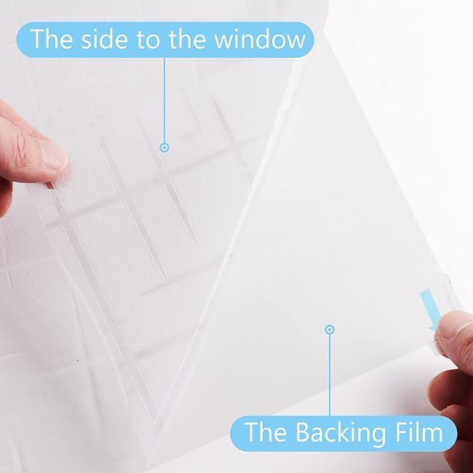 Image of WISDOM Privacy Window Film Sticker(16x84 in) Decorative Plus Frosted Vinyl Film