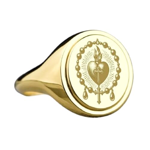 Bague Sacré-Cœur chevalière ovale en argent pour sublimer vos looks quotidiens
