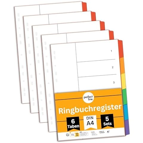 Perfect Line A4 Cardboard File Dividers Set Cover