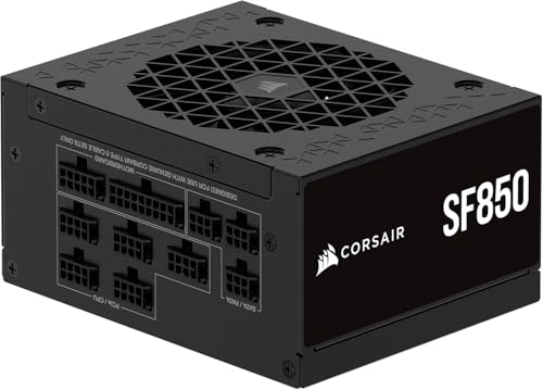 CORSAIR SF850 (2024) Fully Modular Low Noise 80 Plus Platinum ATX Power Supply 3.0 Compliant PCIe 5.0 Ready SFX-to-ATX Bracket Included Black (Renewed)