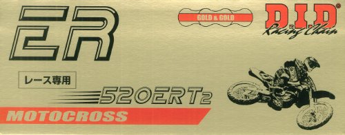 D.I.D(大同工業)バイク用チェーン カシメジョイント付属 520ERT2-140ZB G&G(ゴールド) SDHピン加工 二輪 オートバイ用