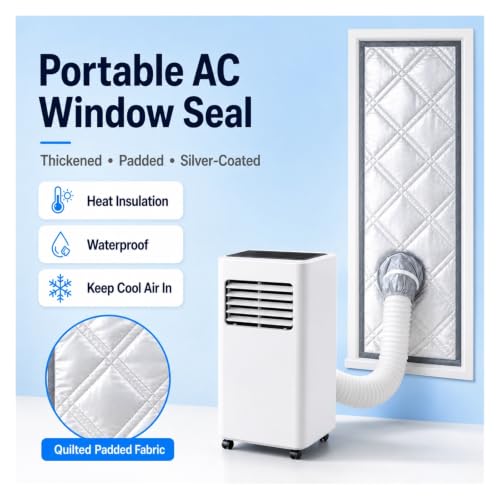 Sello de ventana de CA portátil acolchado y kit de paño de ventilación 25*180 cm 3