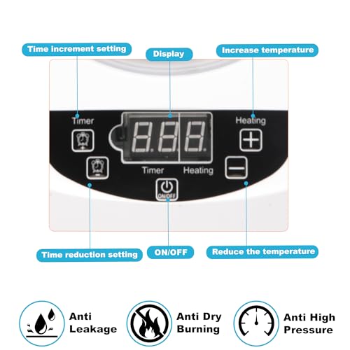 NetLea 4L Portable Sauna Steamer Machine, 1500W Steam Generator for Sauna Box & Steam Room, Electric Sauna Heater, Portable Steam Sauna Kit with Remote-Essential Home Spa Sauna Accessories