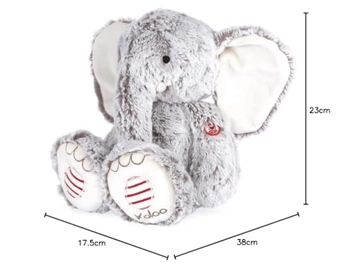 Peluche Elephant Noa Gris Kaloo Rouge Cadeau de Naissance Idéal 25cm - 6