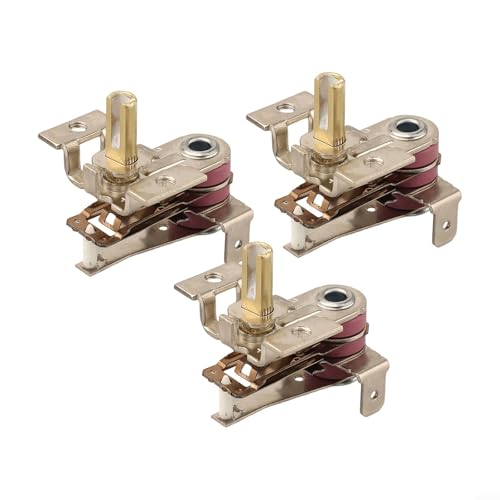 HanOaki Interruptor de temperatura ajustable, termostato bimetálico de calefacción para calentadores eléctricos, planchas, ollas arroceras, tostadoras profundas