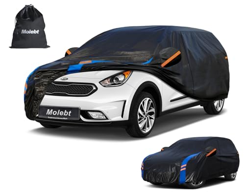 Image of Custom Fit SUV Car Cover for Kia NIRO (2016-2026), Upgraded Waterproof All Weather Outdoor Auto Cover with Driver Door Zipper & Mirror Pockets, UV /Snow /Dust Protection