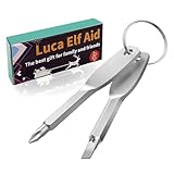 Gifts for men, Father's Day gifts 4-in-1 Pocket Screwdriver Keychain Tools, Mens for Dad Husband Boyfriends Cool Gadgets (Simple Style - White)