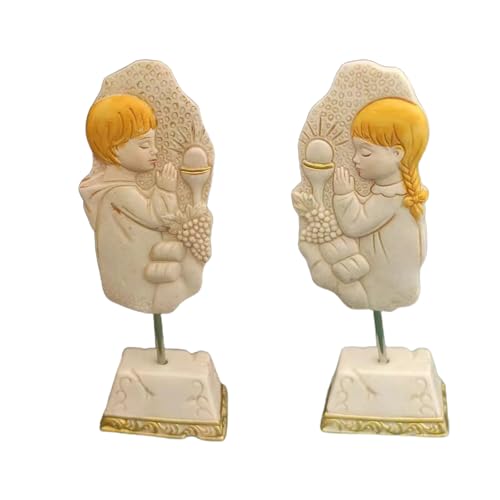 Figurine de prière pour fille et garçon, accessoire de table de Noël et église - 2