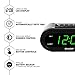 Sharp AccuSet Automatic Smart Alarm Clock – Self-Setting Digital Clock, Auto Time & DST Adjustment, Easy-Read Green LED Display, Battery Backup, Simple Plug-and-Play Clock for Seniors & Bedrooms