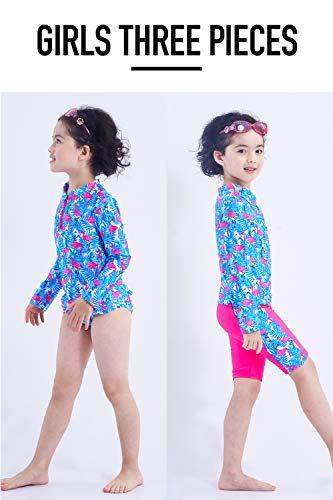 IKALI Meisjes Tweedelige Bikini Set, Flamingo Ruche Badpak, Peuter Zomer Strand Sport Badmode - Image 4