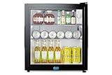 Summit 18” Mini Fridge, 1.52 cu.ft. Capacity, Compact Refrigerator, Countertop Fridge, Black & Glass - MB43GL