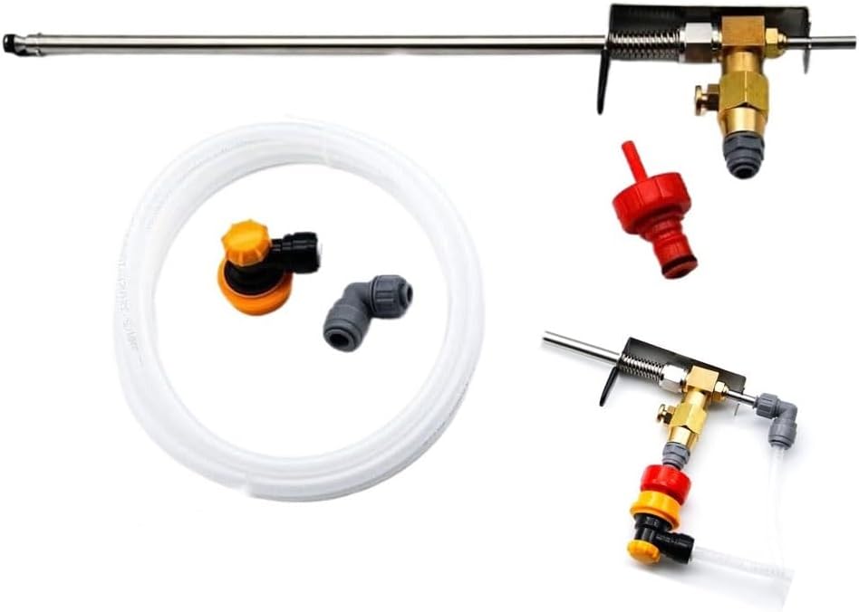 Stainless Bottle Filler Beer Gun, 1PCS 5.6ft hose, 1pcs stainless steel extended beer gun 1 set of quick couplings,
