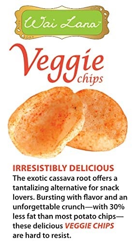 Wai Lana Veggie Chips Lime Chili (5 Pack Of 4.5 Ounce Individual Bags) - Gluten Free, Non-Gmo, Vegan, Zero Trans Fats #TOP2