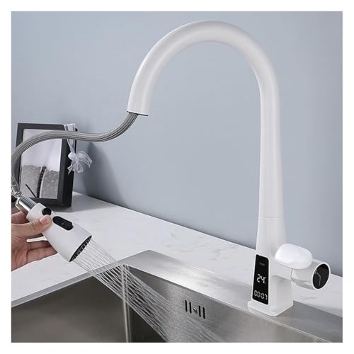 Robinet de cuisine à capteur tactile et affichage numérique de température