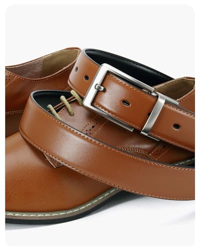 Image of CHAOREN Reversible Belt Men 1 Piece - 1.25 inch Leather Dress Belt