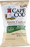 Cape Cod White Cheddar And Sour Cream Kettle Cooked Potato Chips 50% Less Fat, 8 oz