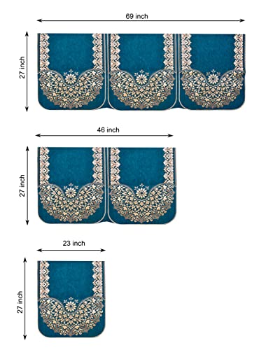 Image of L Shape Sofa Cover Set 7 Seater Sectional Couch Cover - Premium Stretch Fabric, Soft, Anti-Slip, Washable Slipcover for Living Room Sofa (Sky Blue)