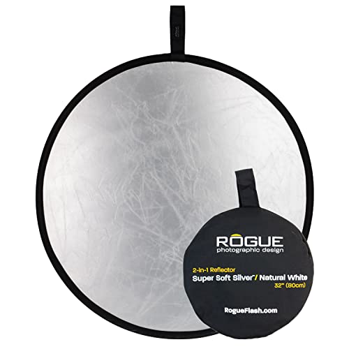 Rogue 2-in-1 Collapsible Reflector - Super Soft Silver / Natural White 32”