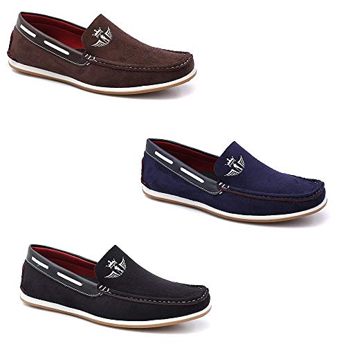 Kit Mocassim Masculino 03 Pares (36, Marrom)
