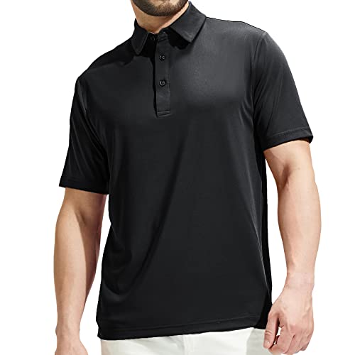 MIER Men's Golf Polo Shirt Short Sleeve Sun Protection Outdoor Sport Shirts Quick Dry