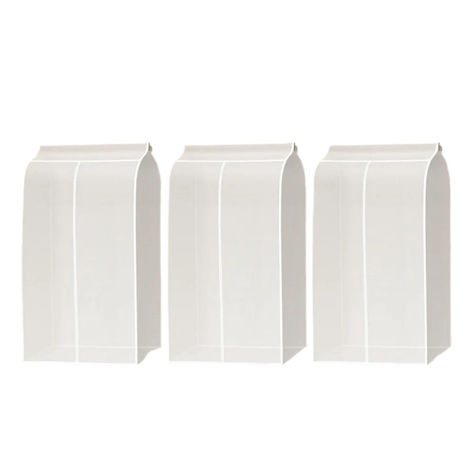 Clothes Rail Cover 3D Hanging Garment Clothes Cover, Translucent Rack with Zipper Bags for Suit Coats Closet Storage(L-3PCS)