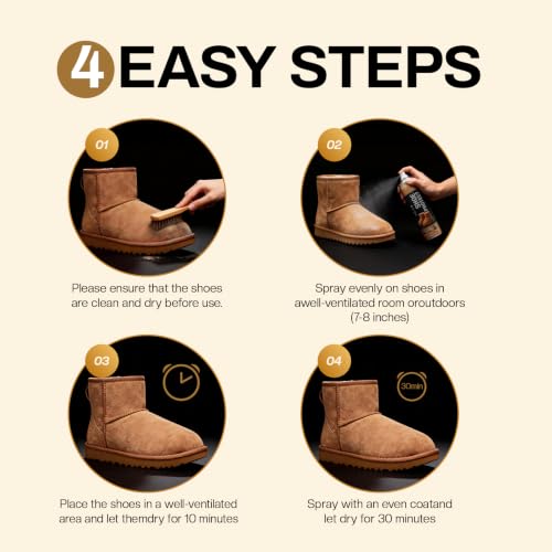 Image of Protect Shoe Protector Spray - Rain & Stain Water Repellent - Waterproofing Spray for Leather Suede Hats 6.76 OZ