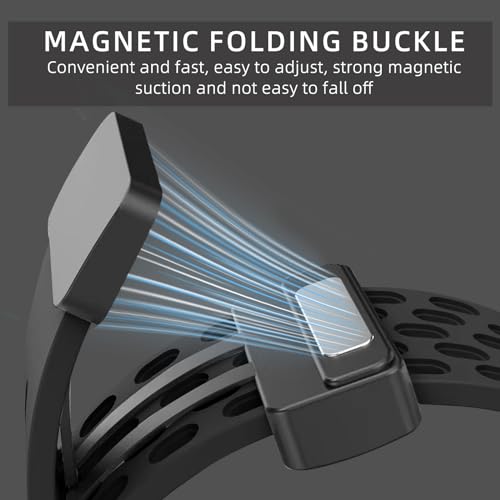 MaEiol Strap Compatible with Huawei Watch Fit Soft Breathable Magnetic Buckle Silicone Watch Bands Replacement Straps for Unisex - Image 3