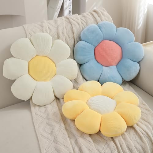 Image of HOKIPO Floral Decorative Throw Pillow for Bed Couch Sofa Plush Aesthetic Cushion for Home Decor Props - 42 cm, Fern Green (AR-6234-GRN)