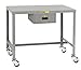 Little Giant MT1-2436-42ED3R Mobile Steel Top Machine Table, 24" D x 36" W x 42" H, Gray