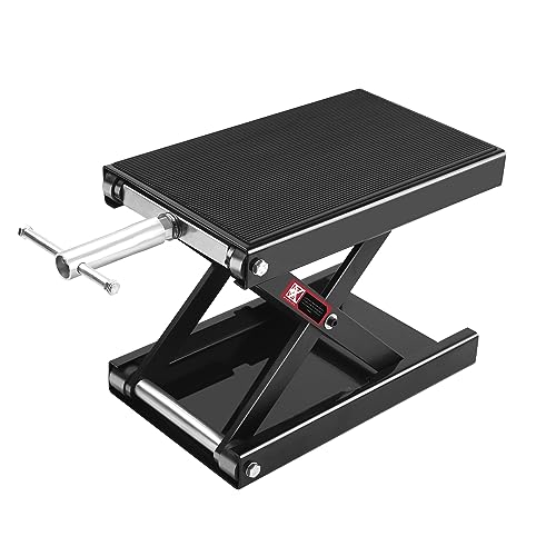 Motorcycle Dolly Motorcycle Stand – 1100LB Capacity, 9" Wide Deck | ATV Bike Floor Jack Hoist Scissor Lift - Foto 7